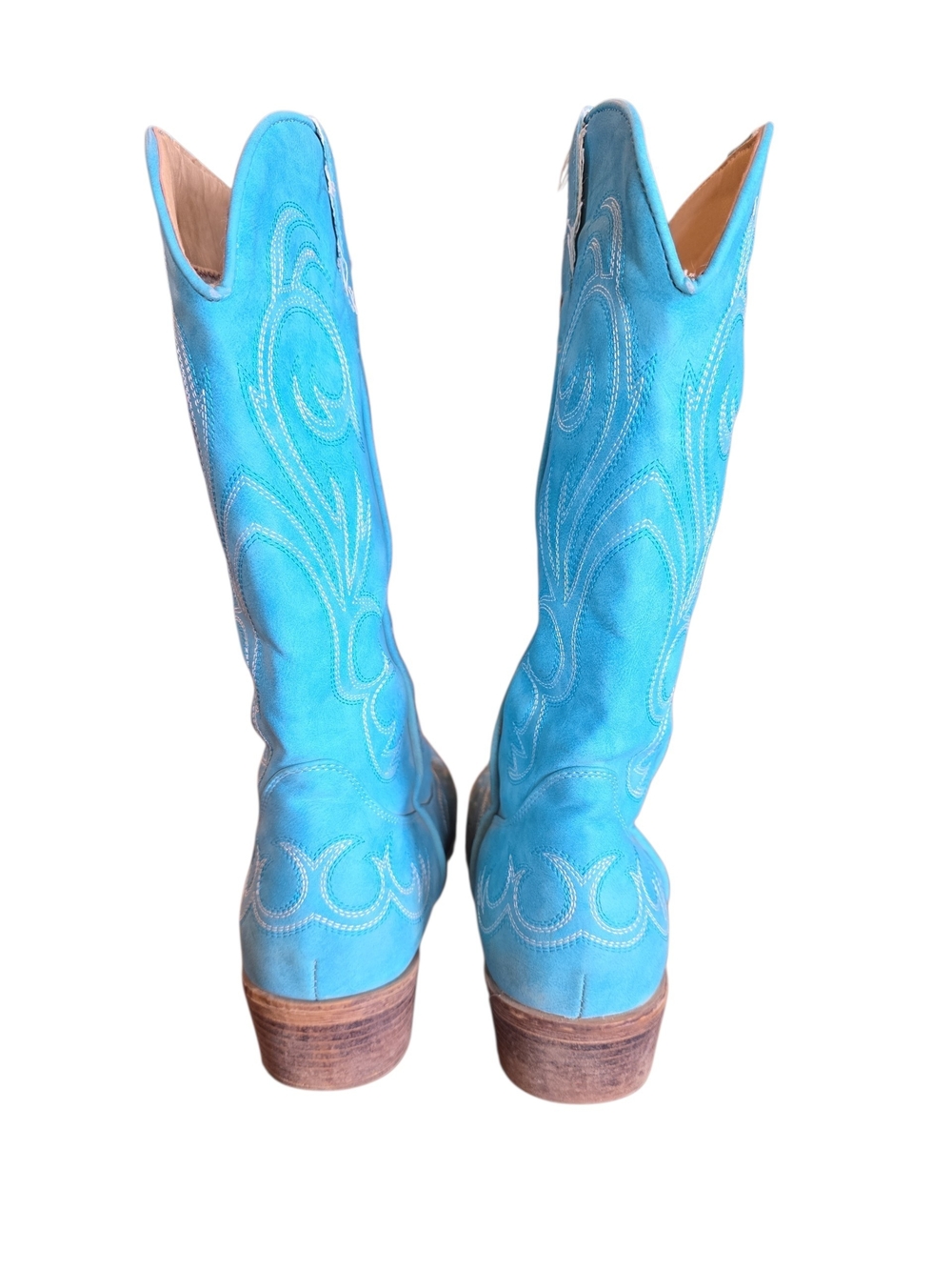 Roper One Of A Kind Turquoise Tooled Leather Women's Cowboy Boots - Picture 3 of 11